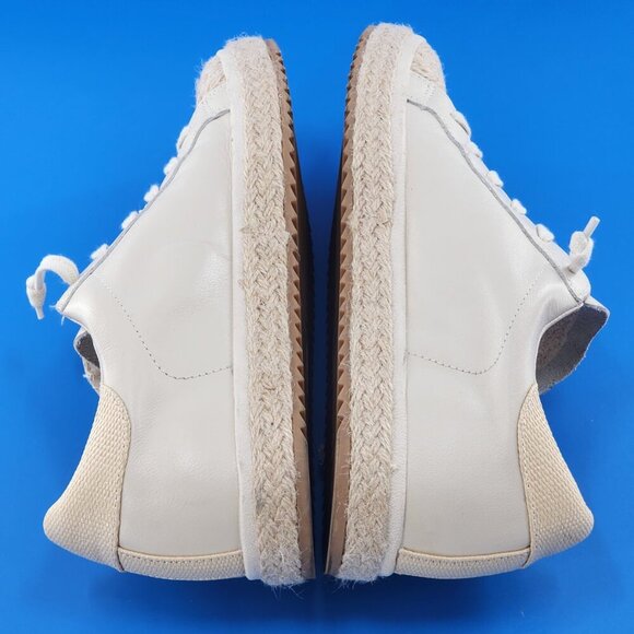 DOLCE VITA Project Zoe Pride Sandstone Raffia Beaded Leather Sneaker Cream - Picture 7 of 10